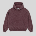 The "Burgundy Fade" Essential Washed Hoodie